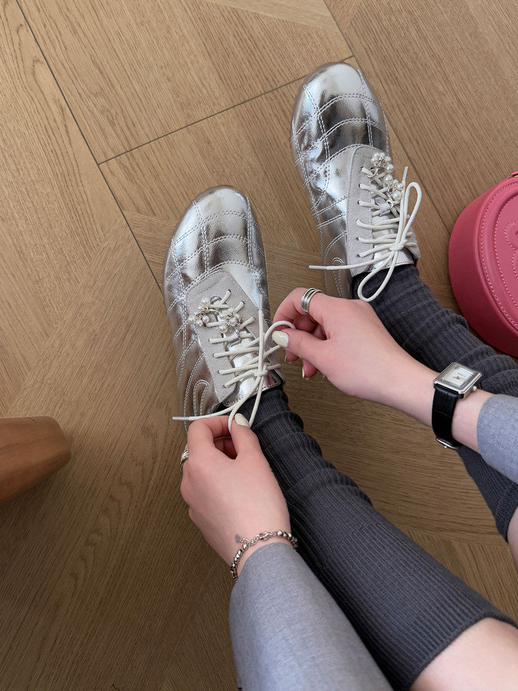 Karin Luna Casual Shoes Series~  In stock Xiaohongshu Hot-Selling Lace-Up Thick-Soled Deep Mouth Single Shoes
