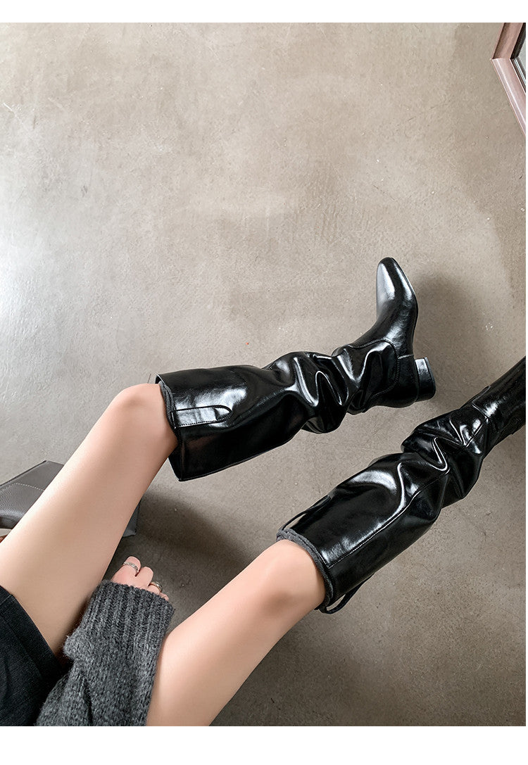 Karin Luna In Stock In Stock Classic Slip-On Straight Long Boots