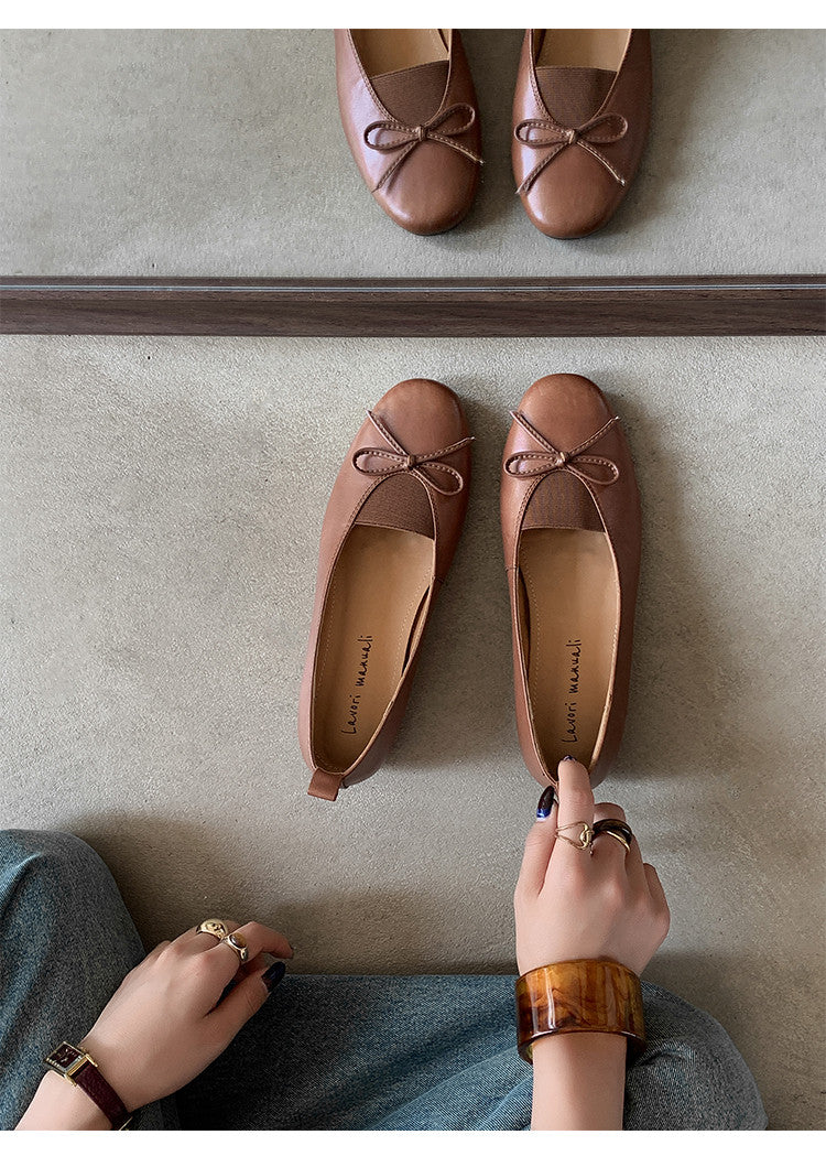 Karin Luna Full Layer Inside and Out~Basic Versatile Bow Hidden Heel Shoes