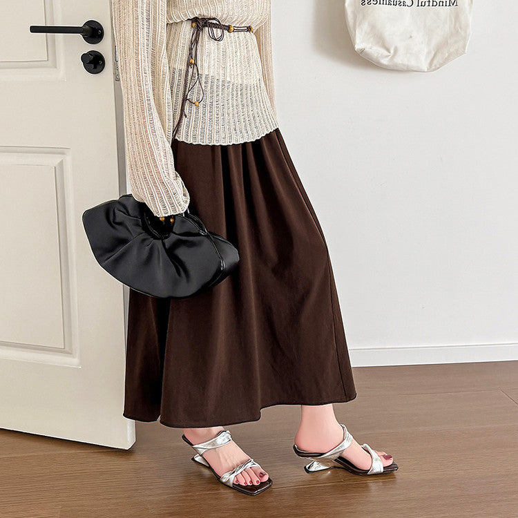 Karin Luna In Stock  Spot Goods   Square Toe One-Strap Irregular Heel Slippers