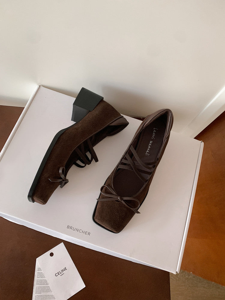 Karin Luna Hot Item Hot Item Xiaohongshu Hot Item  Comes with Bowknot Mary Jane Flats