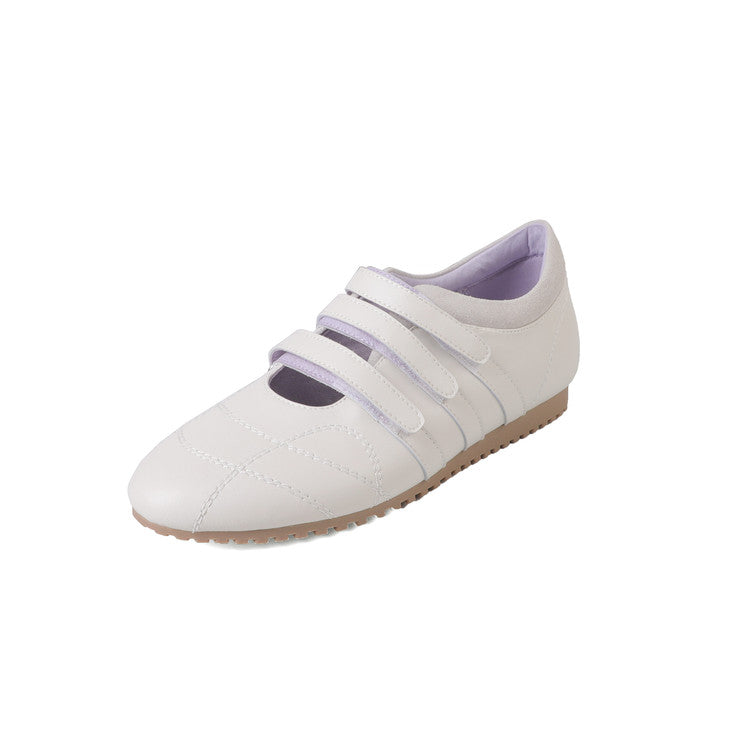 Karin Luna Casual Shoes Series~  In Stock In Stock Magic Tape Round Toe Internal Height Increase Single Strap Flats