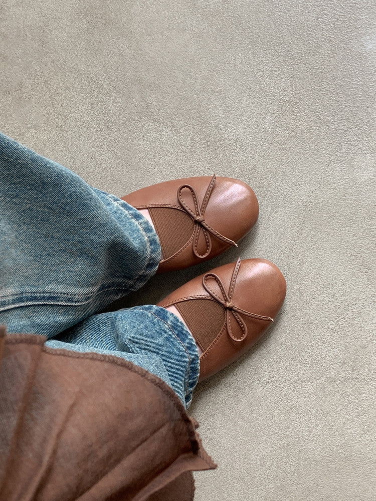 Karin Luna Full Layer Inside and Out~Basic Versatile Bow Hidden Heel Shoes
