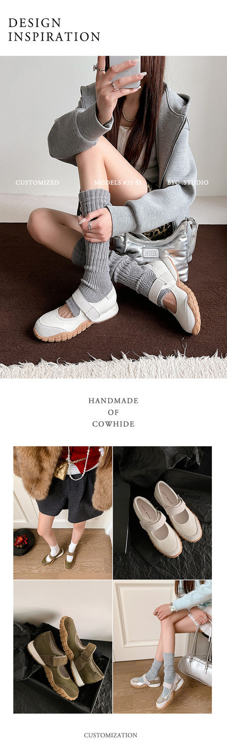 Karin Luna Casual Sports Bottom  Magic Tape Round Toe Casual Style Single Shoes