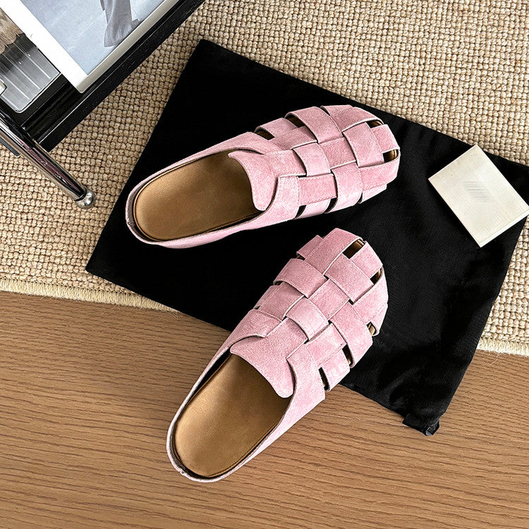 Karin Luna Full Layer Inside and Out~Basic Versatile Perforated Round Toe Birkenstock Slippers