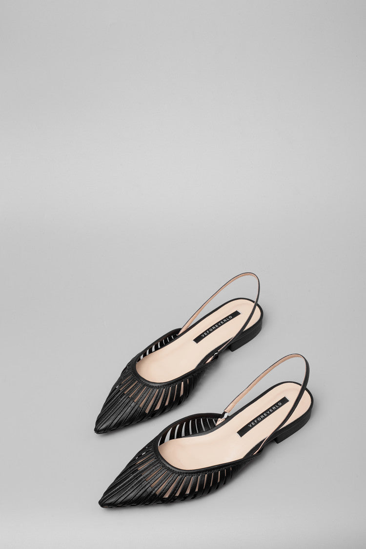 Karin Luna Bestseller Spot Goods French Retro Style Thin Strap Flat Heel Closed Toe Slippers