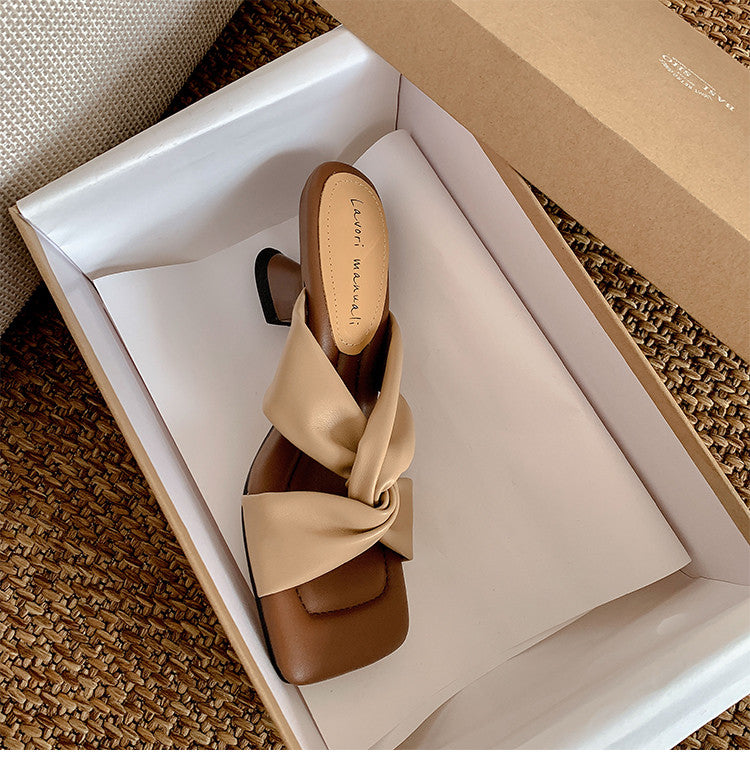 Karin Luna In Stock In Stock Basic Versatile Cross Strap Sofa Insoles Slippers
