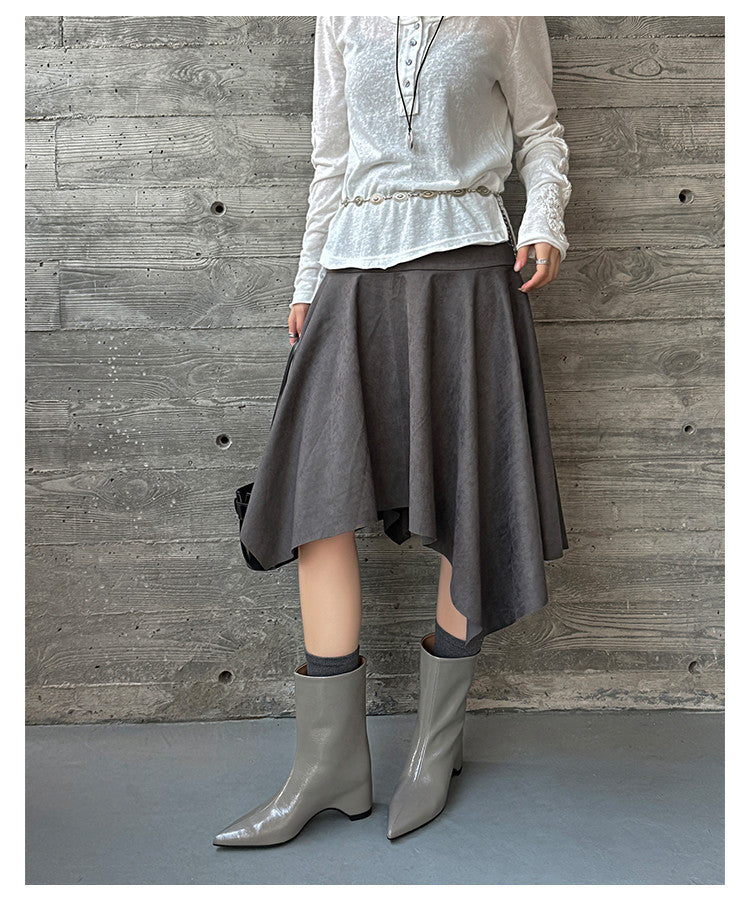 Karin Luna Elegant Pointed Toe Hidden Wedge Short Boots
