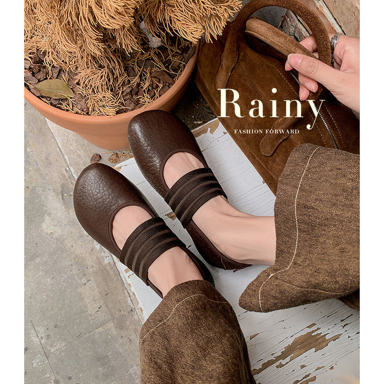 Karin Luna Full Layer Inside and Out~Basic Versatile Hidden Heel Granny Flats