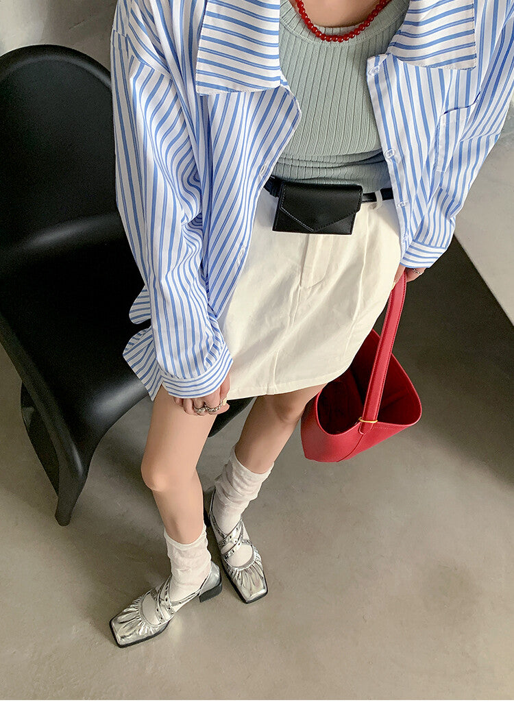 Karin Luna In Stock Spot Goods First Layer Sheepskin Cross Strap Rivet Square Toe Mary Jane Sandals