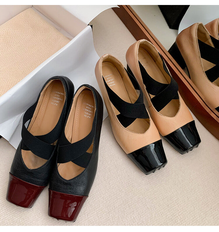 Karin Luna In Stock  Spot Goods  Lost in a Flash~Full Grain Leather Inside and Out Pig Nose Style Mainly Recommended Popular Ballet Shoes