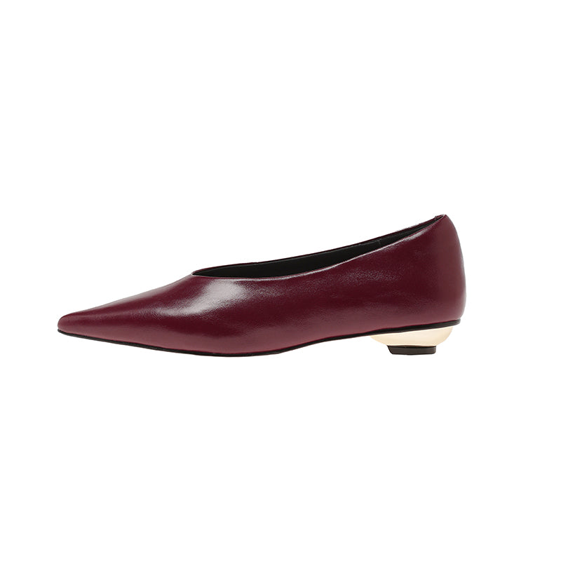 Karin Luna In Stock Spot Goods Classic three-color pointed toe metal heel shoes