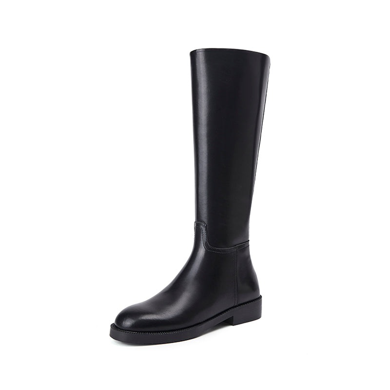 Karin Luna In Stock In-stock Basic Classic Timeless Round Toe Casual Riding Boots