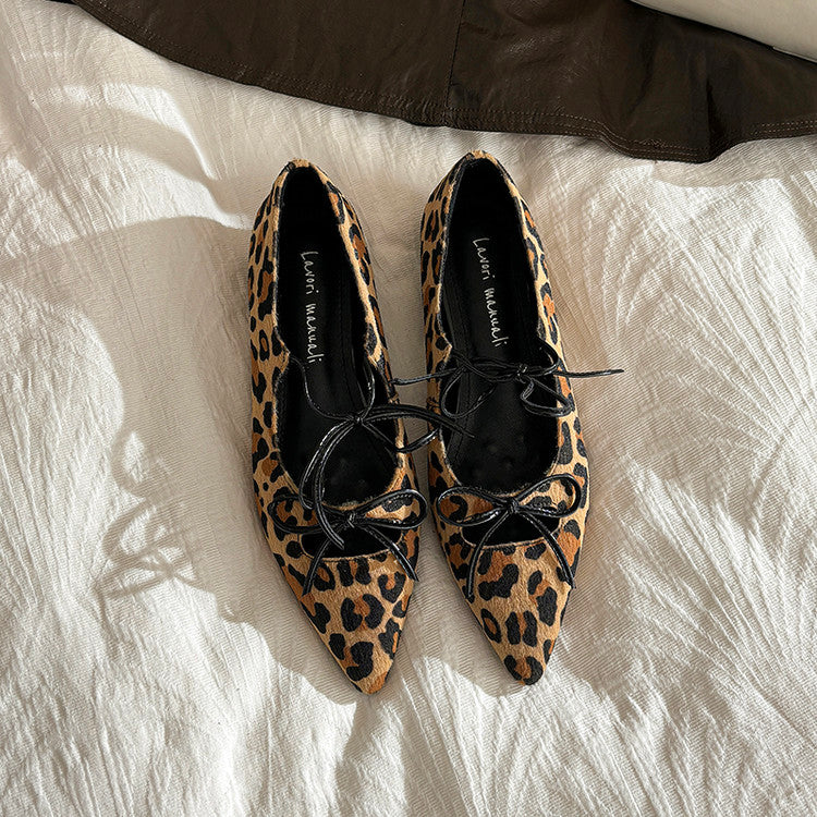 Karin Luna In Stock Spot Goods  Hot-selling Element Bowknot Square Toe Pointed Toe Single Shoes