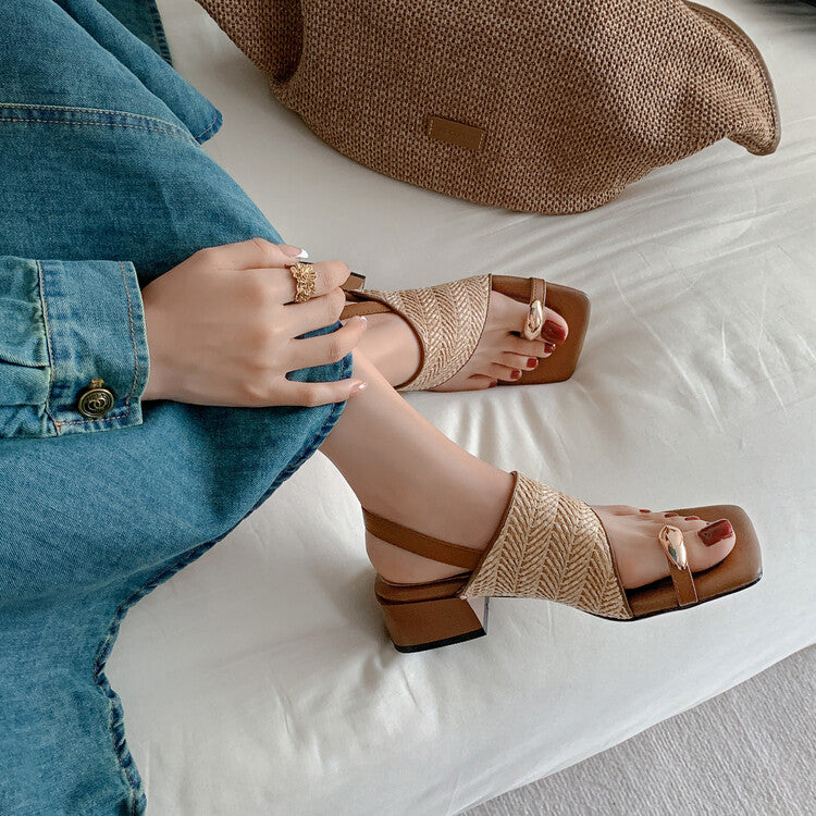 Karin Luna Hot Item Hot Item Spot Goods Featured Bestsellers Holiday Style Woven Sofa Sandals