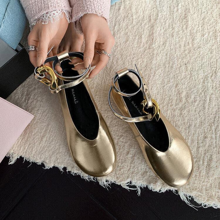Karin Luna Big Hit Extremely purple~ Slimming V Detachable Two-Way Wear da Brand Height-Increasing Mary Jane Flats