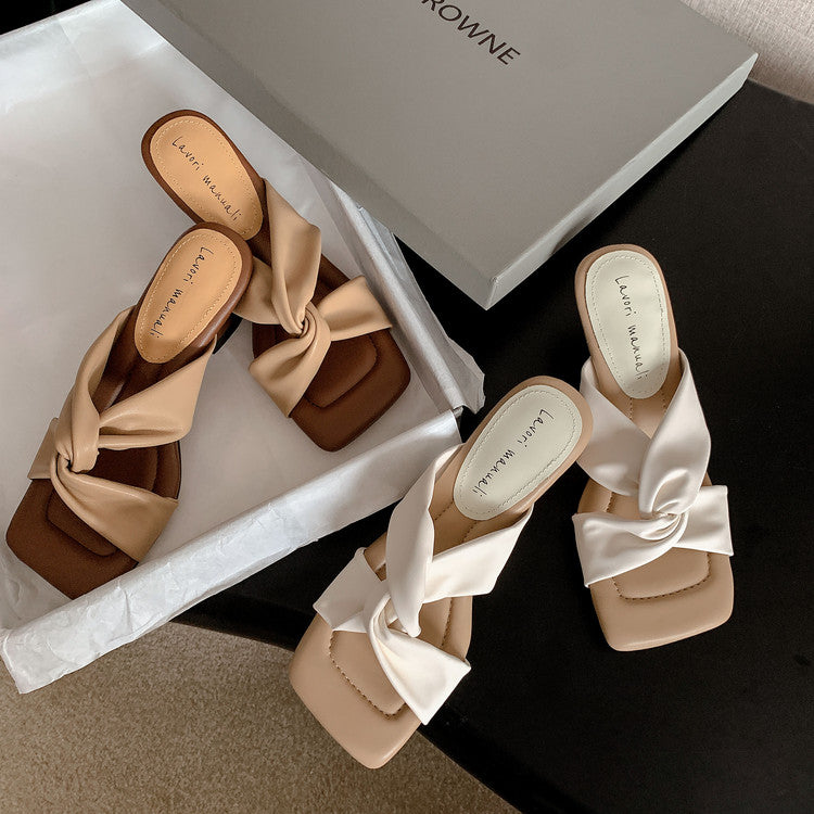 Karin Luna In Stock In Stock Basic Versatile Cross Strap Sofa Insoles Slippers