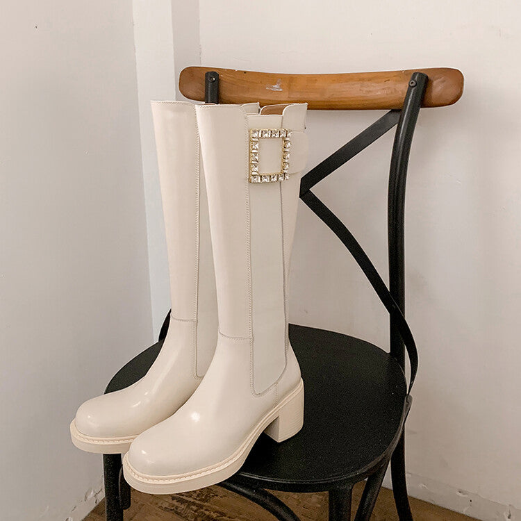 Karin Luna Bestseller Spot Goods Exquisiteness round Head Elastic Long Boots