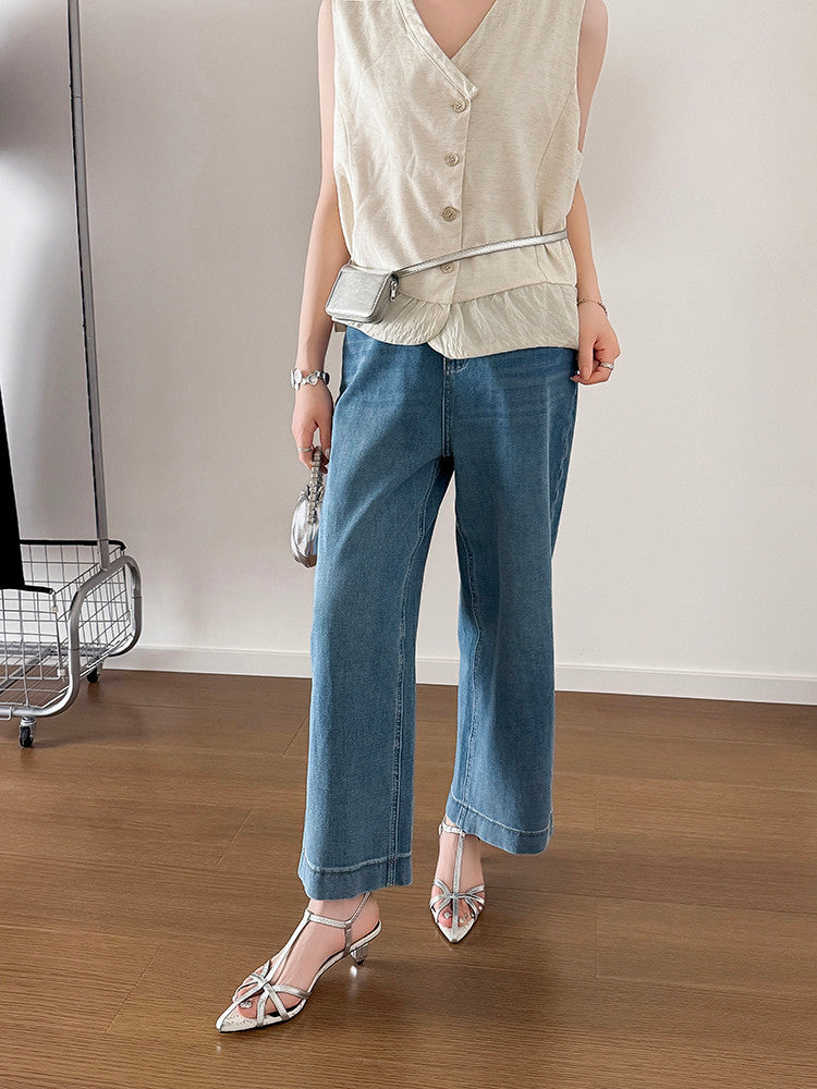 Karin Luna In Stock Spot Goods  French-style Hollow-out Thin Strap Sandals