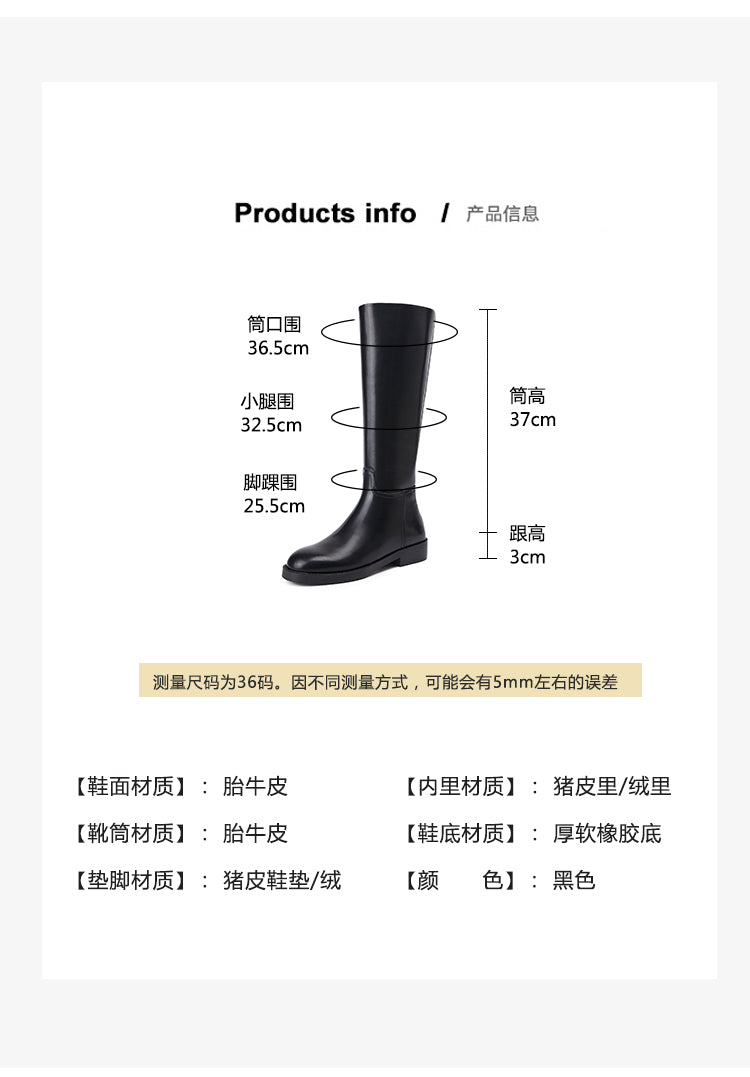 Karin Luna In Stock In-stock Basic Classic Timeless Round Toe Casual Riding Boots