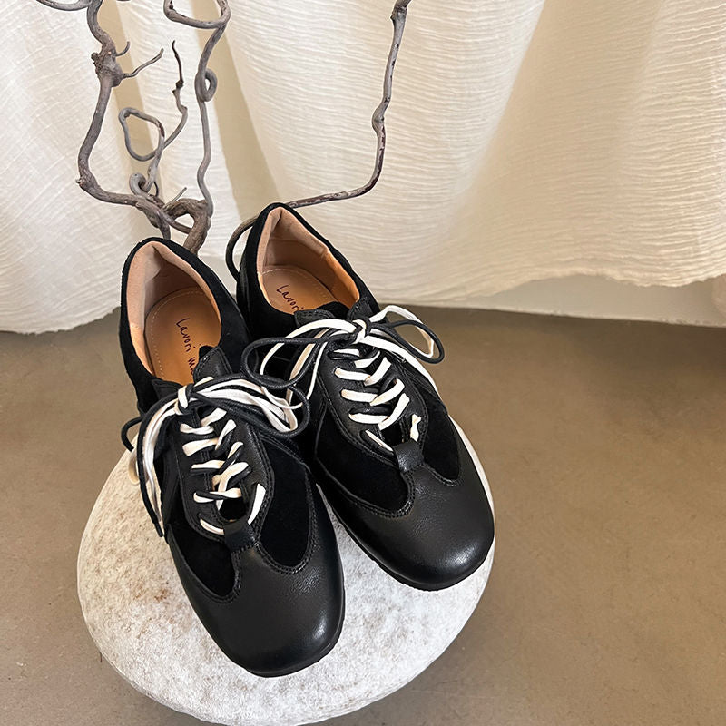 Karin Luna In Stock Spot Goods Casual Style Suede Lace-Up Height-Increasing Popular Single Shoes