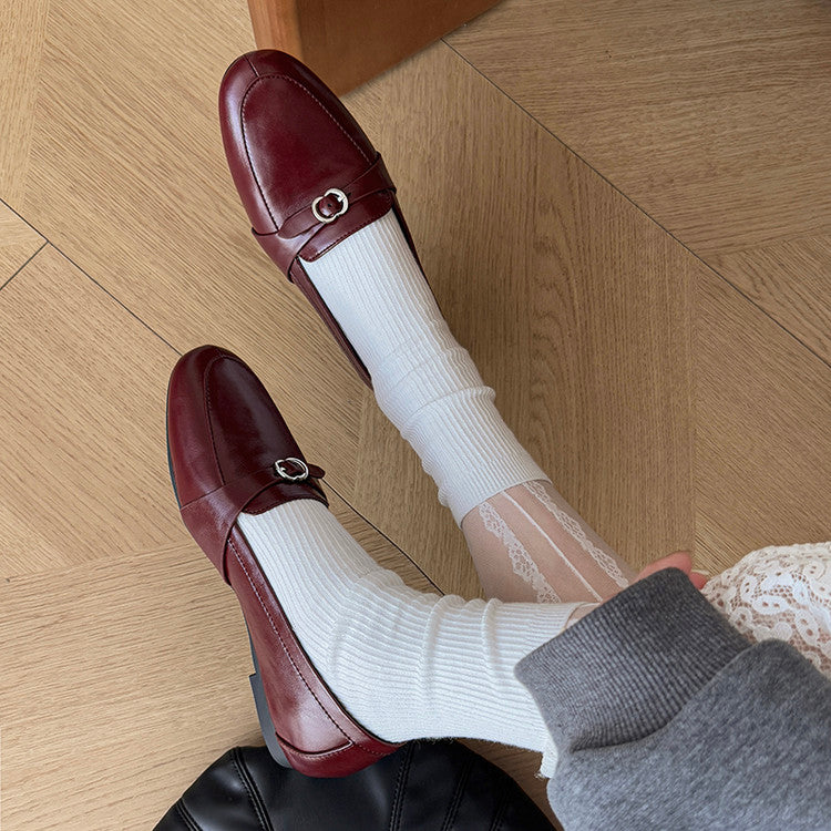Karin Luna In Stock Spot Goods Basic Versatile British Style Single Shoes