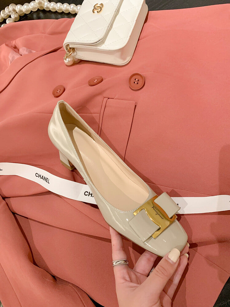 Karin Luna In Stock Spot Goods Classic Bestseller Ferragamo Full Leather Inside and Out Commuting Four Seasons Can Be Worn！
