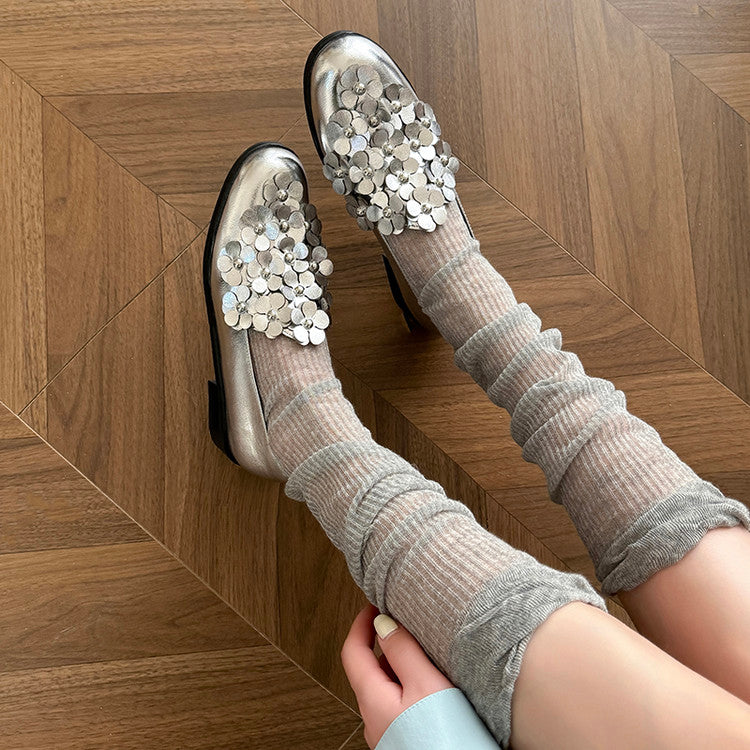 Karin Luna Casual Shoes Series~  Spot Goods In Stock Floral British Style Deep Mouth Single Shoes