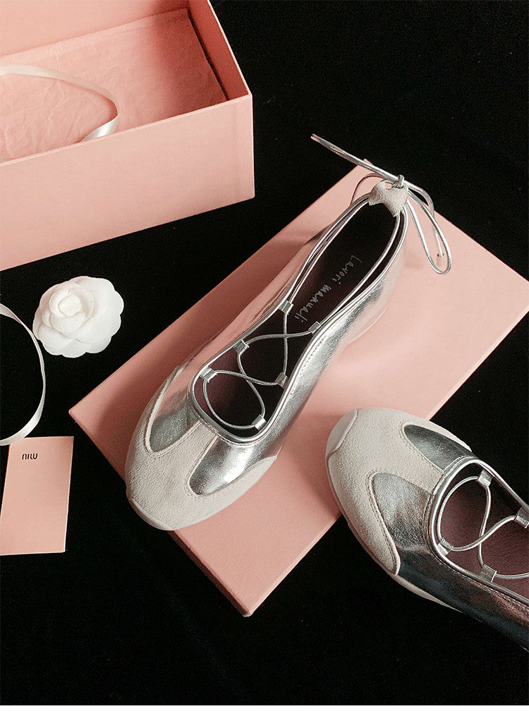 Karin Luna Basic Versatile British Style Casual Lace-up Flats