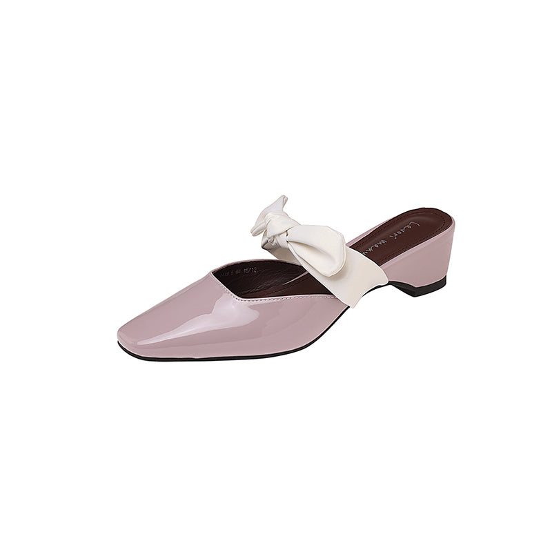 Karin Luna In Stock In Stock  Fluffy feel Bowknot Closed-Toe Slippers