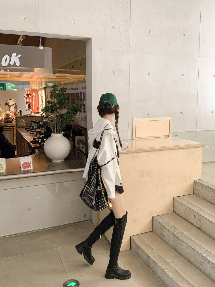 Karin Luna In Stock is the Way to Go！ Basic Thick-Soled Over-the-Knee Boots Super Soft Sheepskin Classic