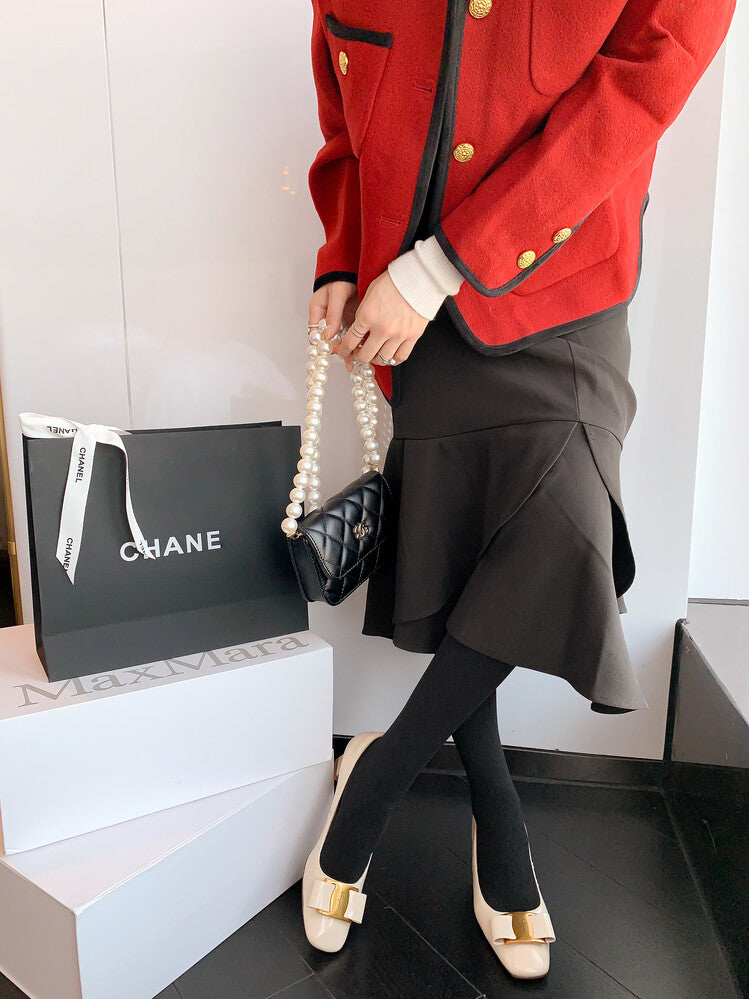 Karin Luna In Stock Spot Goods Classic Bestseller Ferragamo Full Leather Inside and Out Commuting Four Seasons Can Be Worn！