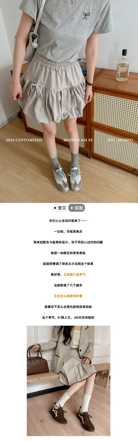 Karin Luna Casual Shoes Series~  In Stock Hot-Selling Versatile Lace-Up Deep Mouth Flats