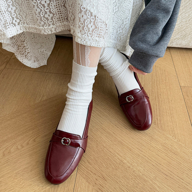 Karin Luna In Stock Spot Goods Basic Versatile British Style Single Shoes