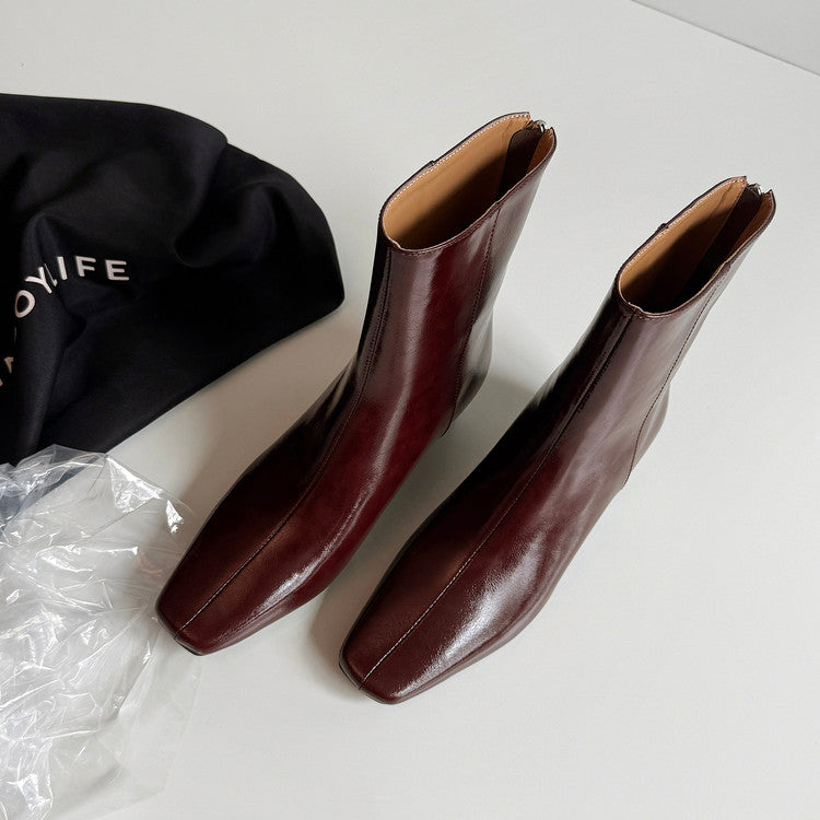 Karin Luna Basic Versatile  Square toe Hot-selling Short Boots