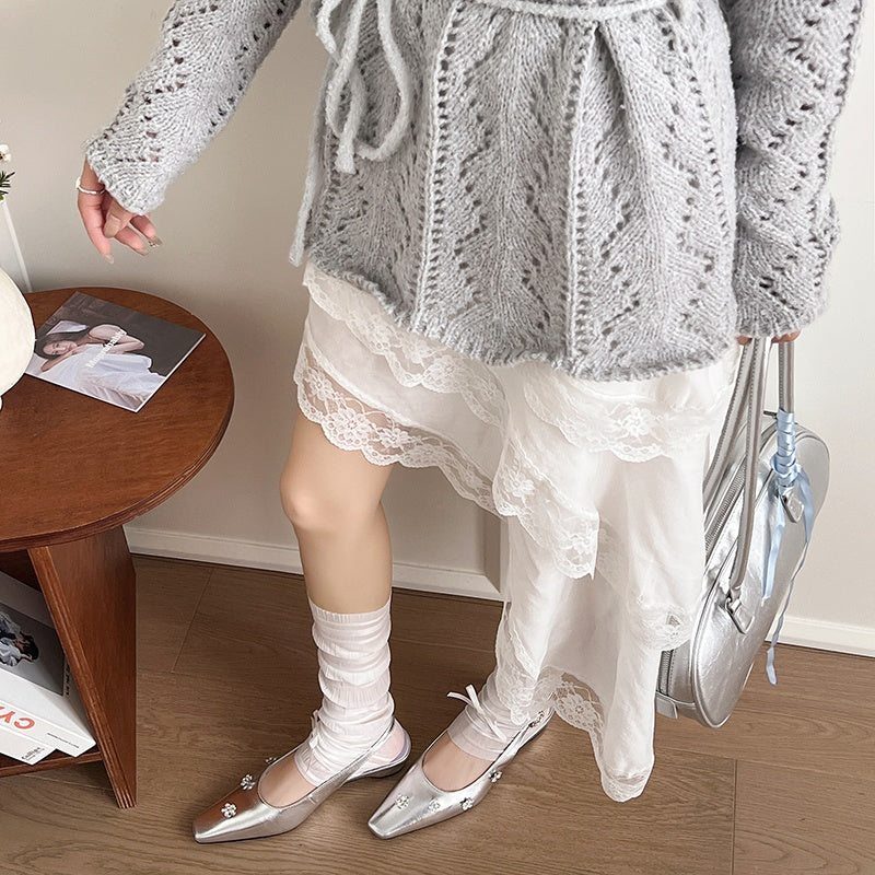 Karin Luna In Stock  Spot Goods  Rhinestone Small Square Toe Closed-Toe Sandals