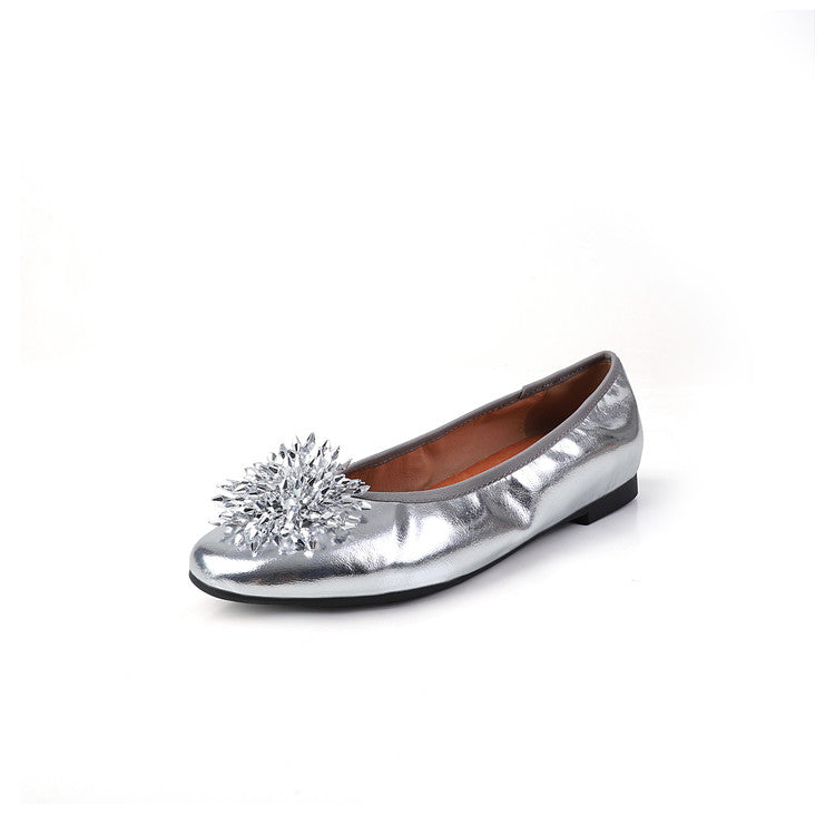 Karin Luna Full Leather Inside and Out~Gorgeous Fireworks Flat Granny Shoes
