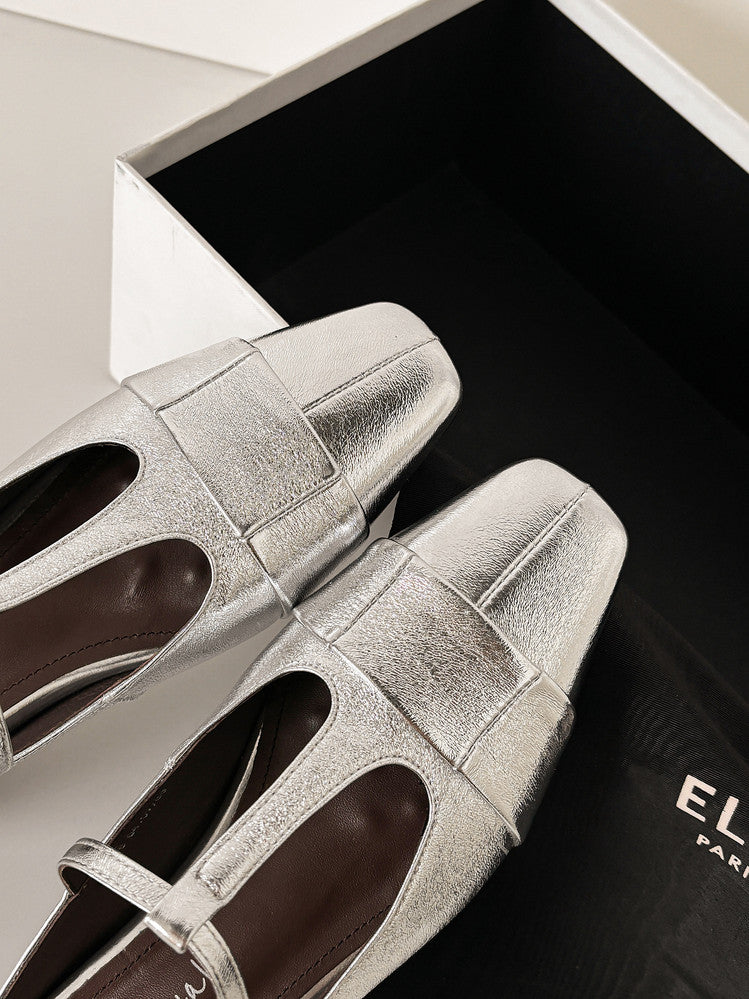 Karin Luna In Stock Spot Goods  t Square-Toed Full Leather Basic Slippers