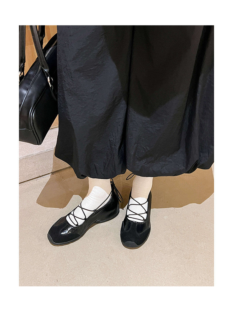 Karin Luna Basic Versatile British Style Casual Lace-up Flats