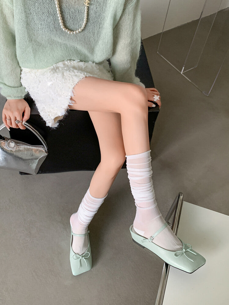 Karin Luna Hot-Selling Derivative Edition~Comes with data plan included Must-have Butterfly Knot Closed-Toe Height-Increasing Slippers