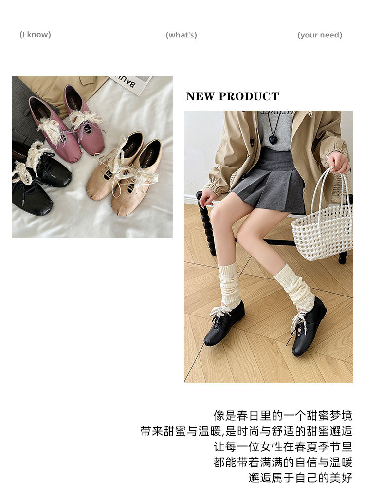 Karin Luna In Stock In Stock  Xiaohongshu Hot Sale Full Leather Round Toe Deep Mouth Single Shoes