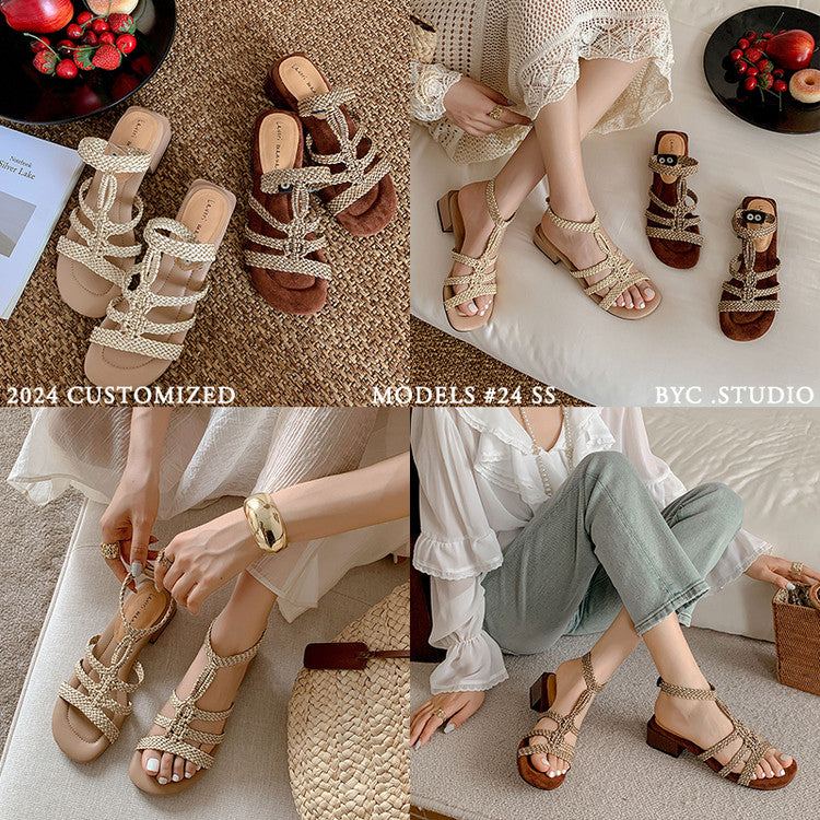 Karin Luna Bohemian Style~Sofa Insoles Casual Vacation Style Sandals