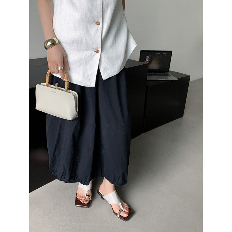 Karin Luna In Stock  Spot Goods   Casual Style Square Toe Slip-On Super Comfortable Slippers