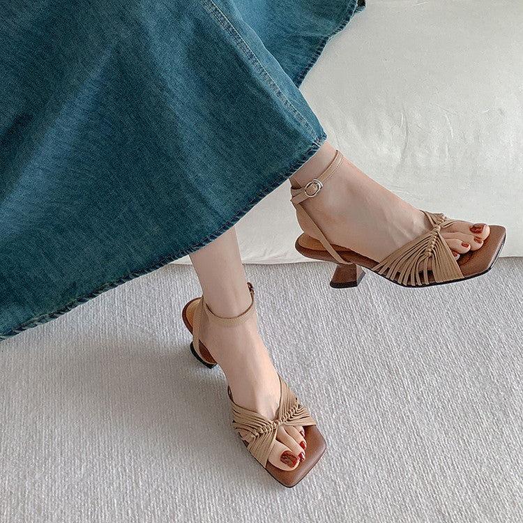 Karin Luna Handwoven Vacation Style~In stock Casual Versatile Sandals