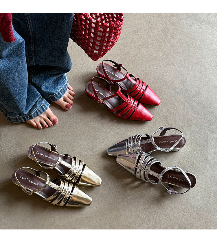 Karin Luna Classic Old Money Style Closed Toe Sandals