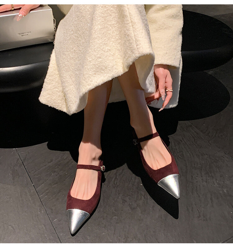 Karin Luna In Stock  Spot Goods In Stock  Classic Color Block Pointed Toe Hot-Selling Elegant Stiletto Pumps