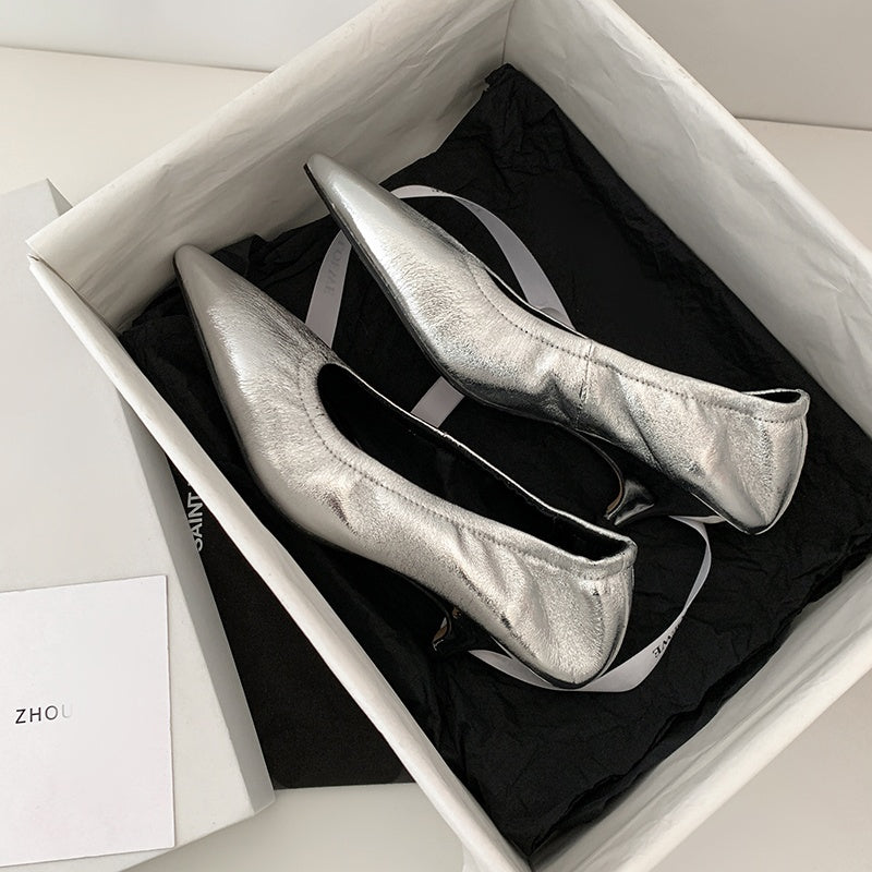 Karin Luna In Stock Spot Goods    Vintage Classic Style Shallow Mouth Single Shoes