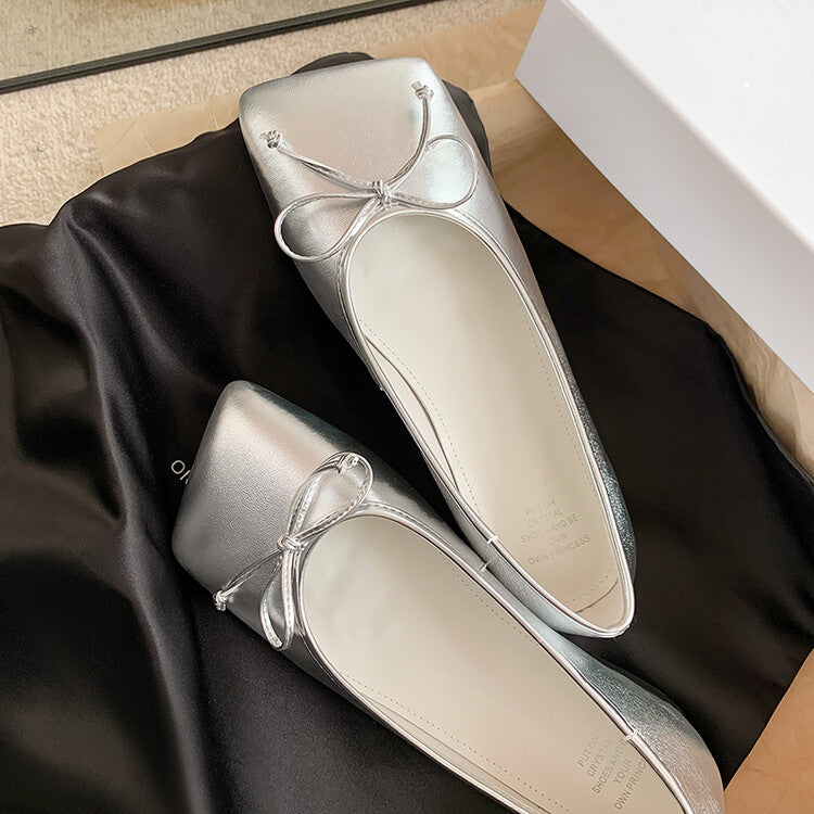 Karin Luna In Stock Spot Goods  Hurry up and grab this hot item!！Square-Toed Flat Granny Shoes