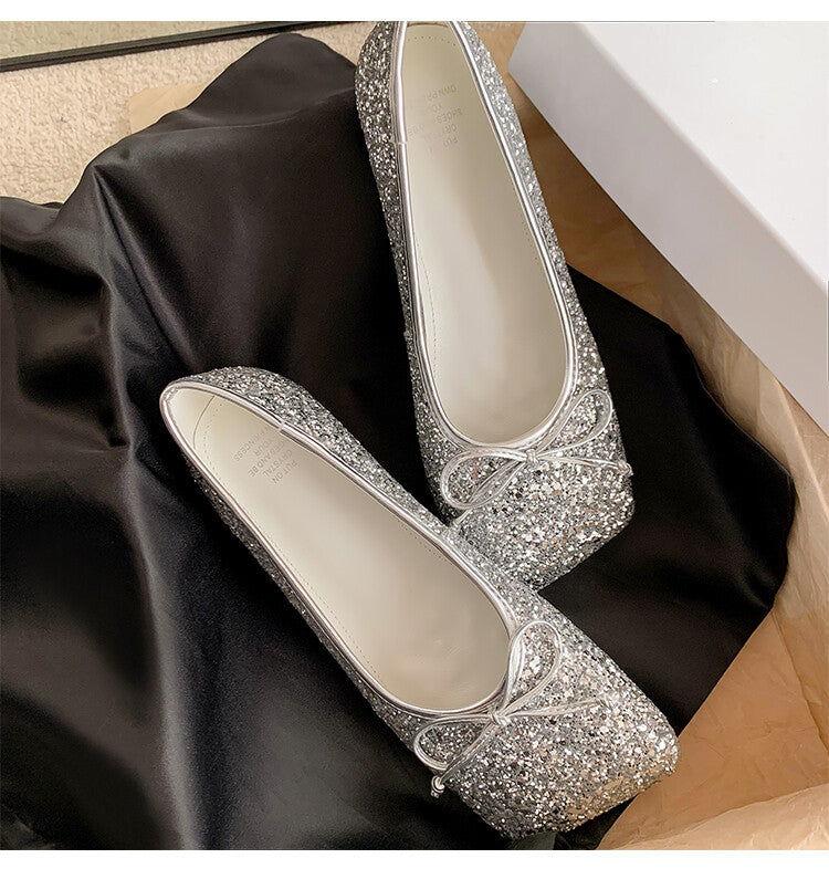 Karin Luna In Stock Spot Goods  Hurry up and grab this hot item!！Square-Toed Flat Granny Shoes