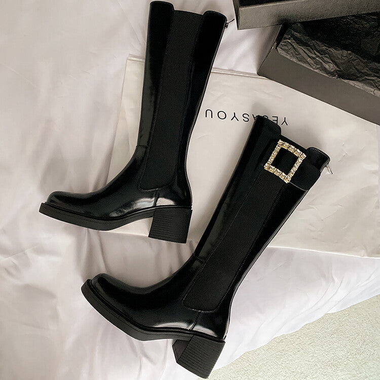 Karin Luna Bestseller Spot Goods Exquisiteness round Head Elastic Long Boots